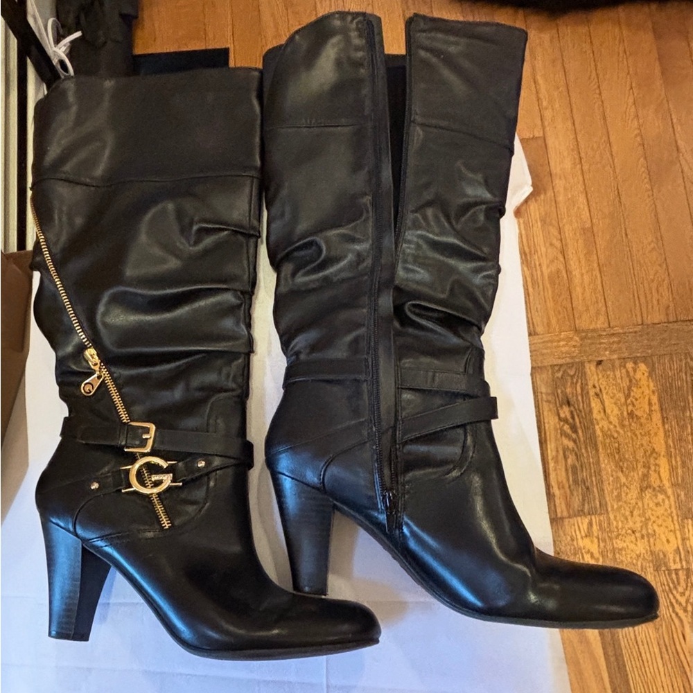 Black Boots G by Guess Size 9M Gorgeous Detail